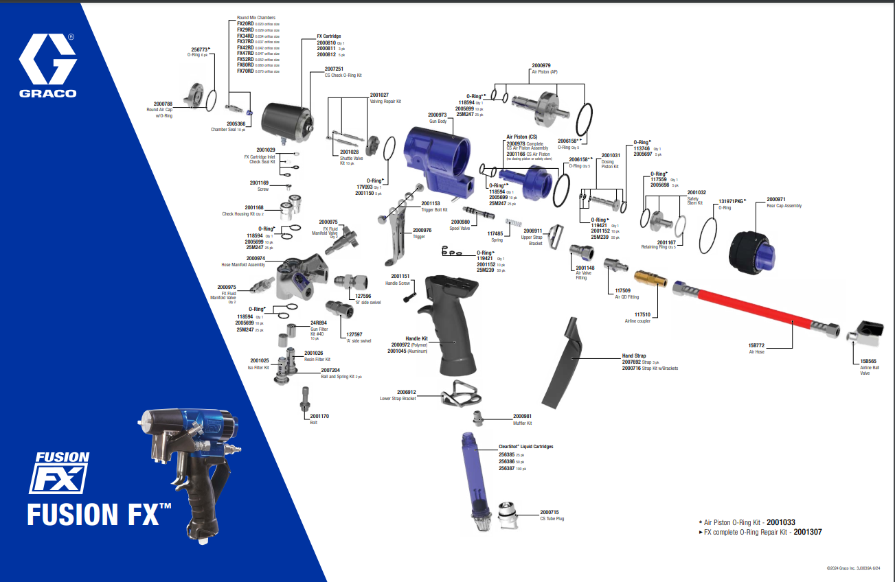 Graco Fusion FX Spray Gun Diagram