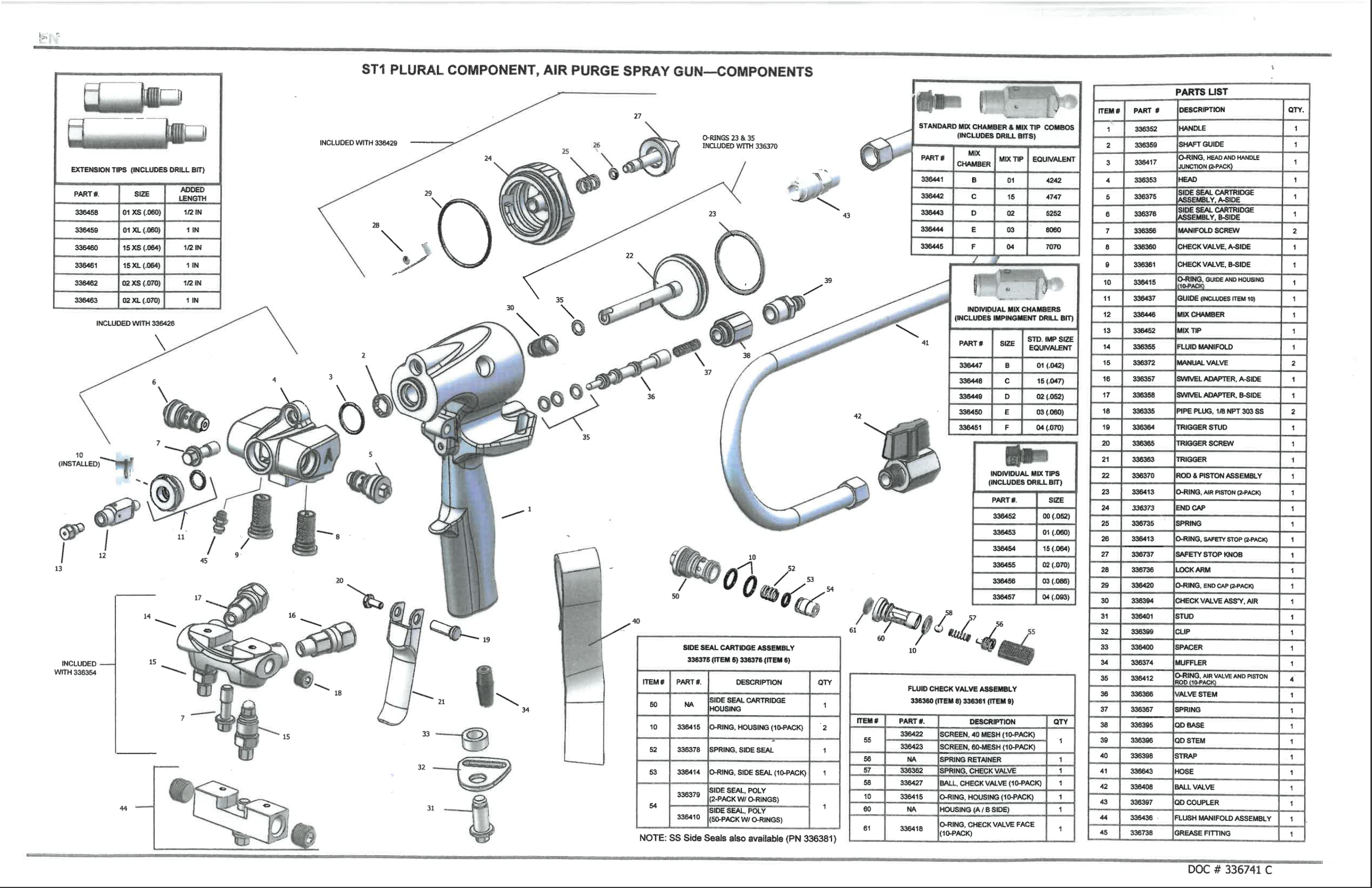 Carlisle ST1 Spray Gun Diagram