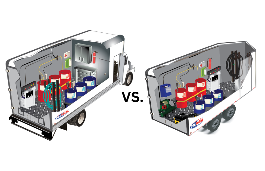 Comparing Spray Foam Trucks and Spray Foam Trailers