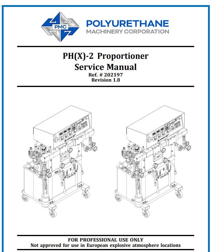 PMC PH(X)-2 Proportioner Service Manual