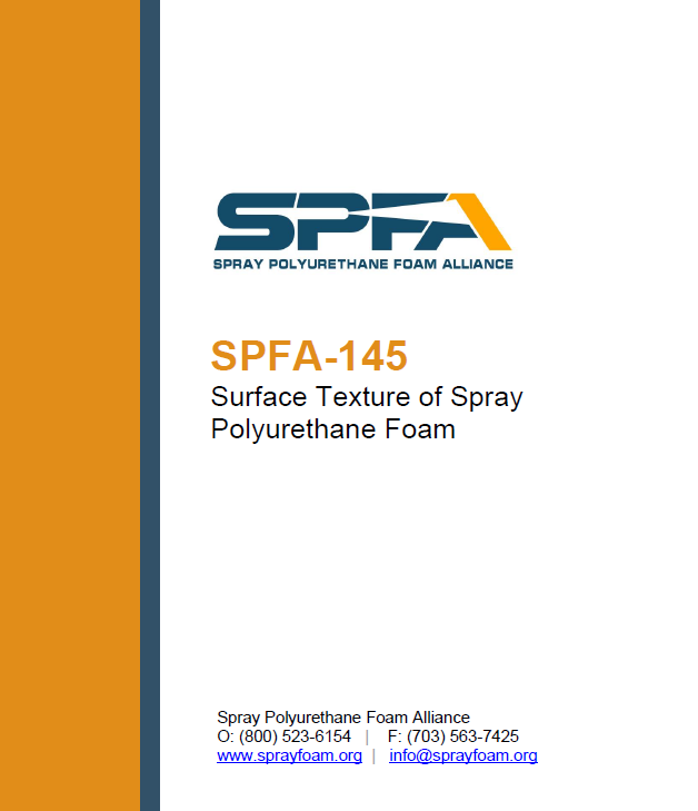 SPFA-145 Surface Texture of Spray Polyurethane Foam