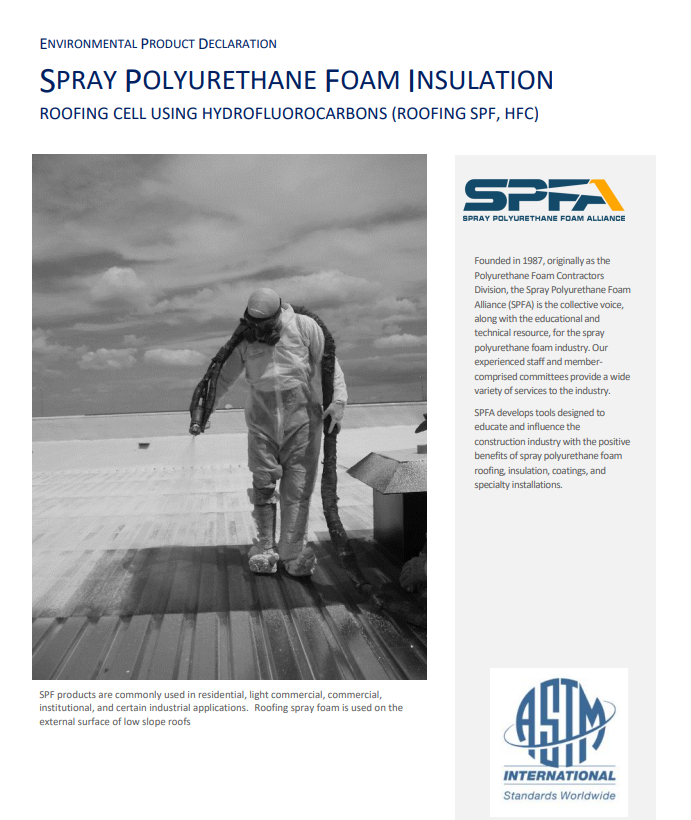 SPFA Roofing Cell Using Hydrofluorocarbons (Roofing SPF, HFC)