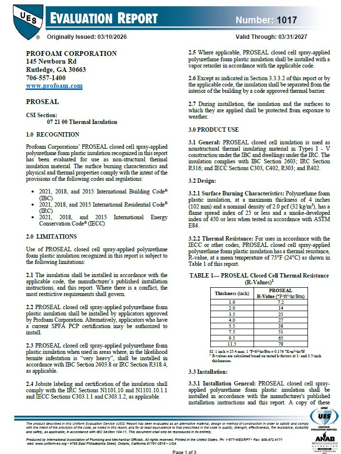 ProSeal Evaluation Report-ER# 1017
