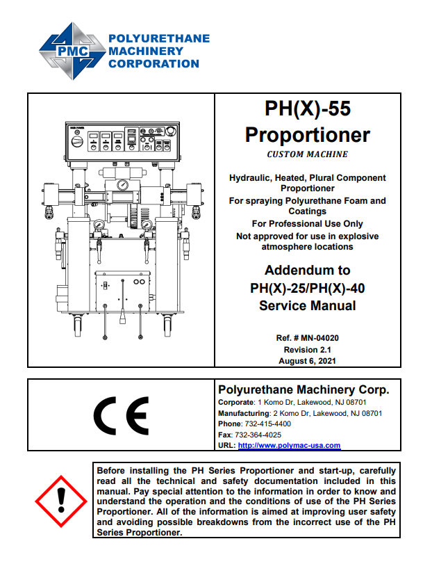 PH(X) 55 Proportioner Service Manual