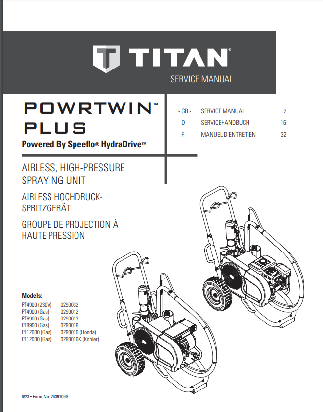 Titan Powrtwin Plus Service Manual