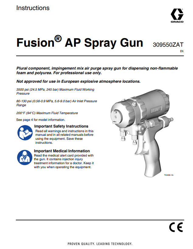 Graco Fusion AP Spray Gun Operations Manual