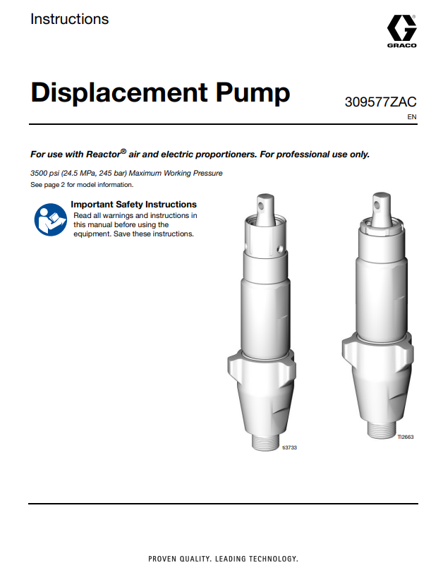 Graco Displacement Pump Manual