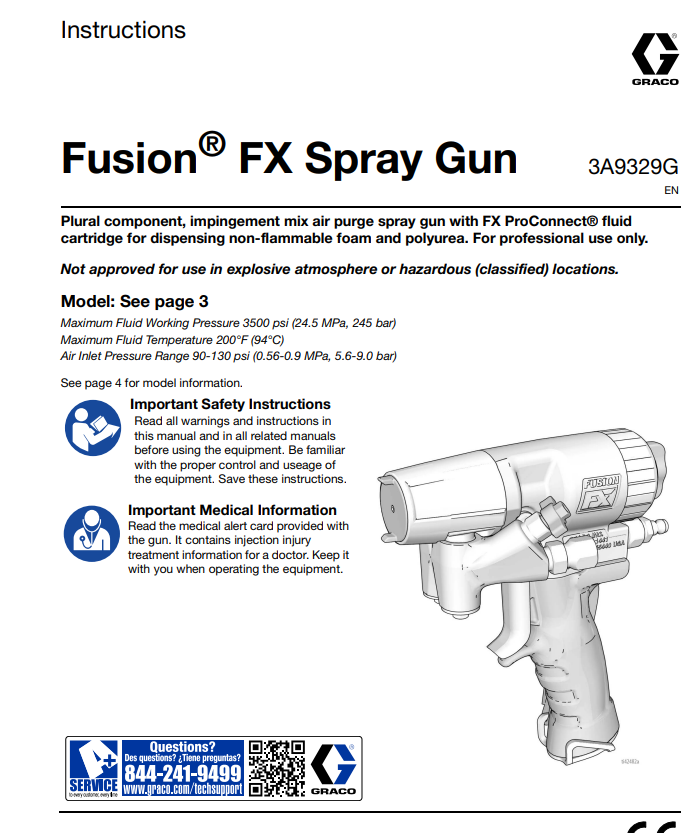 Graco Fusion FX Spray Gun Manual