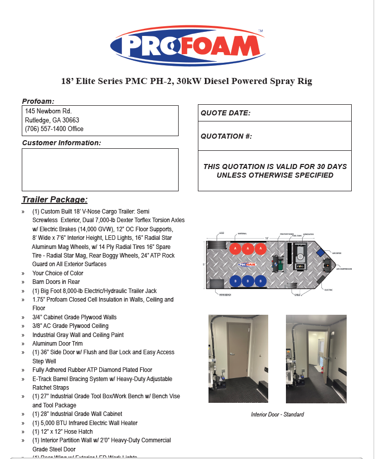 18’ Elite Series PMC PH-2, 30kW Diesel Powered Spray Rig