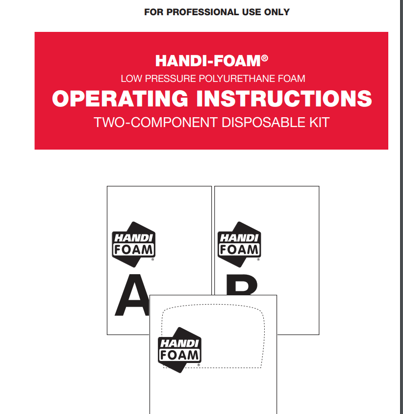 Handi-Foam Low Pressure Operating Instructions