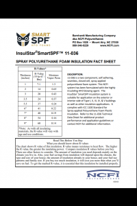 NCFI-11-036 Spray Foam Insulation Fact Sheet