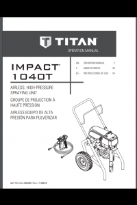 Titan Impact 1040T Operation Manual