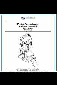PMC PK-25 Proportioner Service Manual