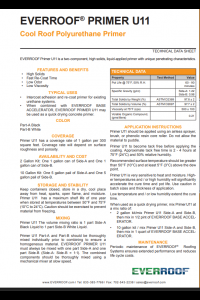 EverRoof Primer U11 Technical Data Sheet (TDS)