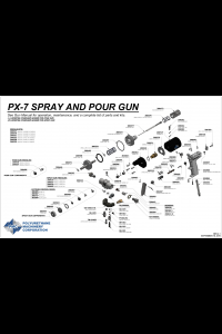 PMC PX-7 Spray Gun Exploded Parts Diagram