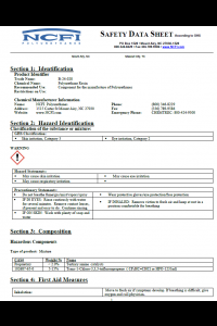 NCFI B-24-028 Safety Data Sheet (SDS)