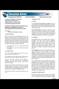 Flame Control 60-60A Evaluation Report-ER 596