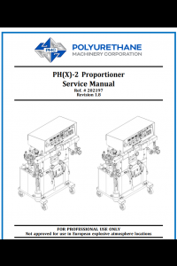 PMC PH(X)-2 Proportioner Service Manual
