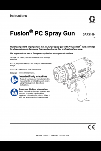 Graco Fusion PC Spray Gun (Pro Connect) Manual 3A7314H