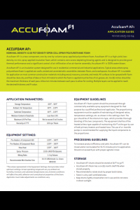 Accufoam AF1 Application Guide