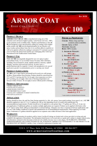Armor Coat 100 Technical Data Sheet (TDS)