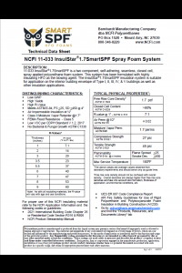 NC-11-033-InsulStar-1.7 Technical Data Sheet (TDS)