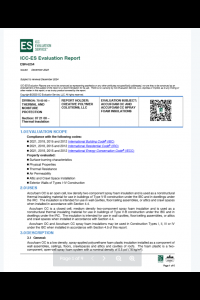 Accufoam Open Cell/ Closed Cell Evaluation Report- ESR-5254