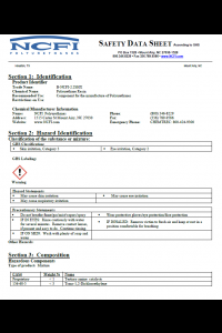 NCFI B-2.2SHX Safety Data Sheet (SDS)