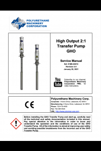 High Output 2:1 Transfer Pump GHO Service Manual