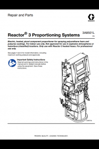 Graco Reactor 3 Proportioning Systems Operations Manual