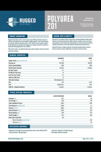 Rugged Coatings Polyurea 201 Technical Data Sheet (TDS)