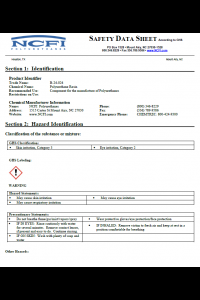 NCFI B-24-024 Safety Data Sheet (SDS)
