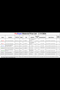 Profoam Material Price List
