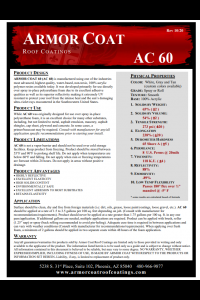 Armor Coat 60 Technical Data Sheet (TDS)
