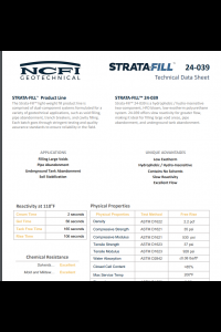 NCFI StrataFill 24-039 Technical Data Sheet (TDS)