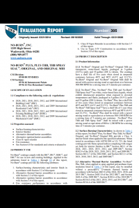 No-Burn Evaluation Report ER-305