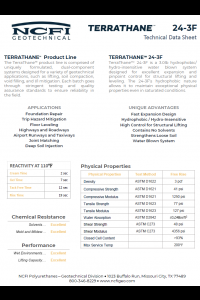 NCFI Terrathane 24-3F Technical Data Sheet (TDS)