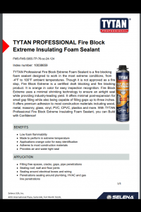 Tytan Professional Fire Block Extreme Technical Data Sheet (TDS)