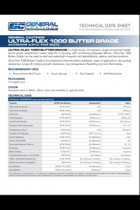 General Coatings Ultra Flex 1000 Butter Grade Technical Data Sheet (TDS)