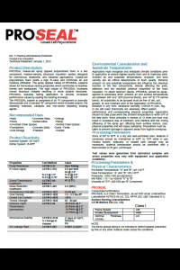 Elastochem ProSeal Technical Data Sheet (TDS)