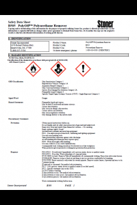 Stoner B505 PolyOff Polyurethane Remover Safety Data Sheet (SDS)