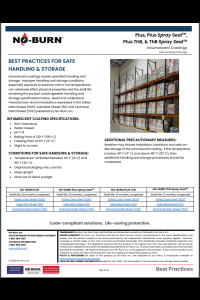 No-Burn Safe Handling & Storage Practices