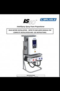 Carlisle IS40 Proportioner Intro Guide