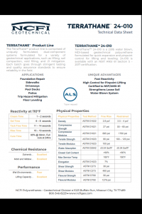 NCFI 24-010 Concrete Jacking and Leveling Data Sheet