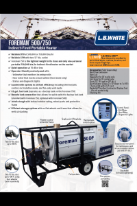L.B. White Foreman 500 Indirect Heater Brochure