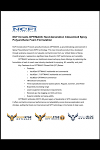 NCFI Optimaxx Closed Cell Spray Foam