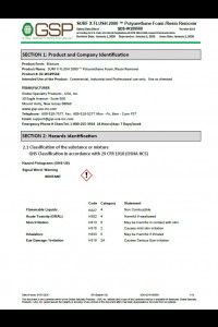 GSP Surf X Flush 2000 Safety Data Sheet (SDS)