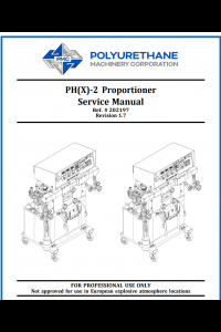 PMC PH(X)-2 Proportioner Service Manual