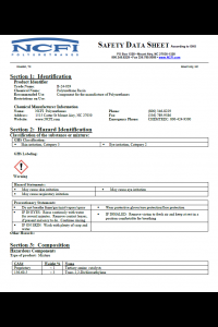 NCFI B-24-039 Safety Data Sheet (SDS)
