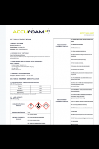 Accufoam AF1 Open Cell Foam Safety Data Sheet (SDS)